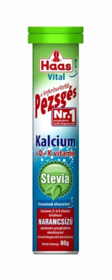 Haas Stevia Kalcium+D+K cukormentes pezsgőtabletta 80g