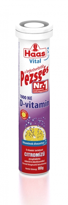 Haas D-vitamin pezsgőtabletta 80g