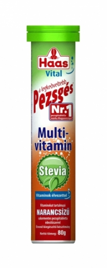 Haas Stevia Multivitamin cukormentes pezsgőtabletta 80g